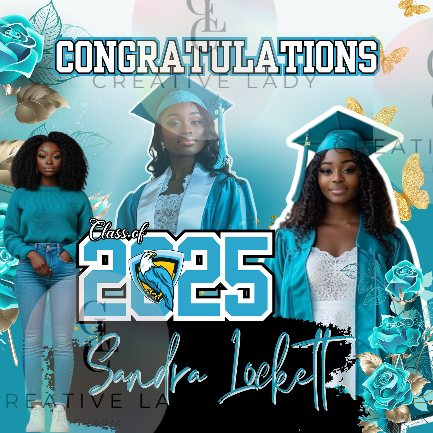 Graduation Banner 8X8 with design