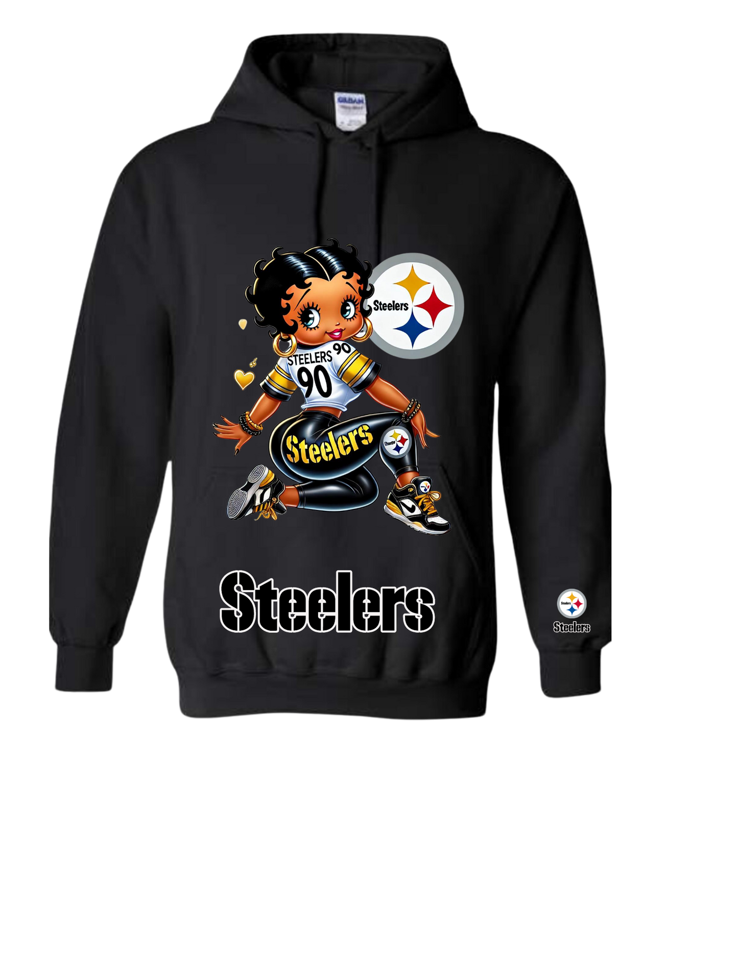 Football Team Hoodie - Front design on knee