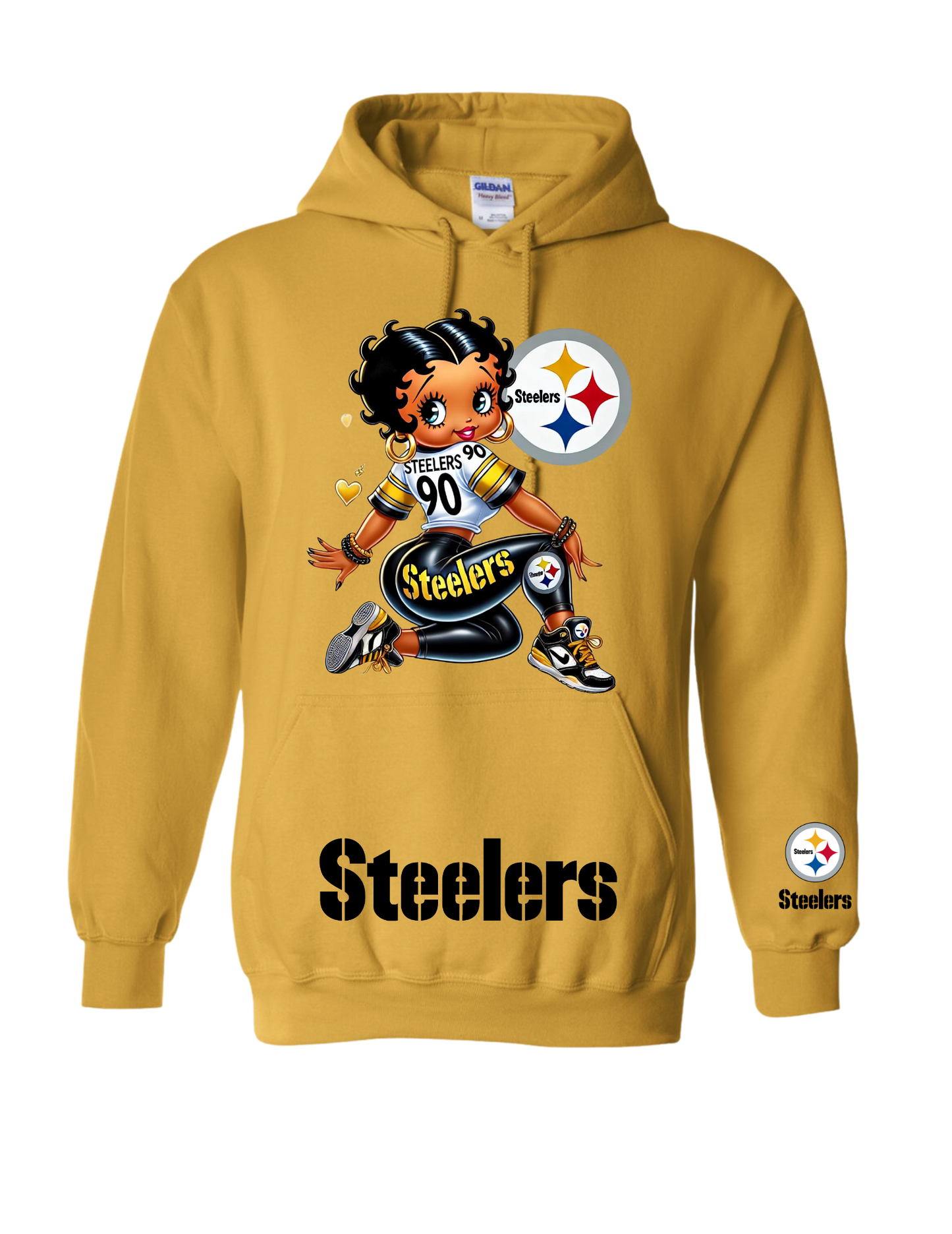 Football Team Hoodie - Front design on knee