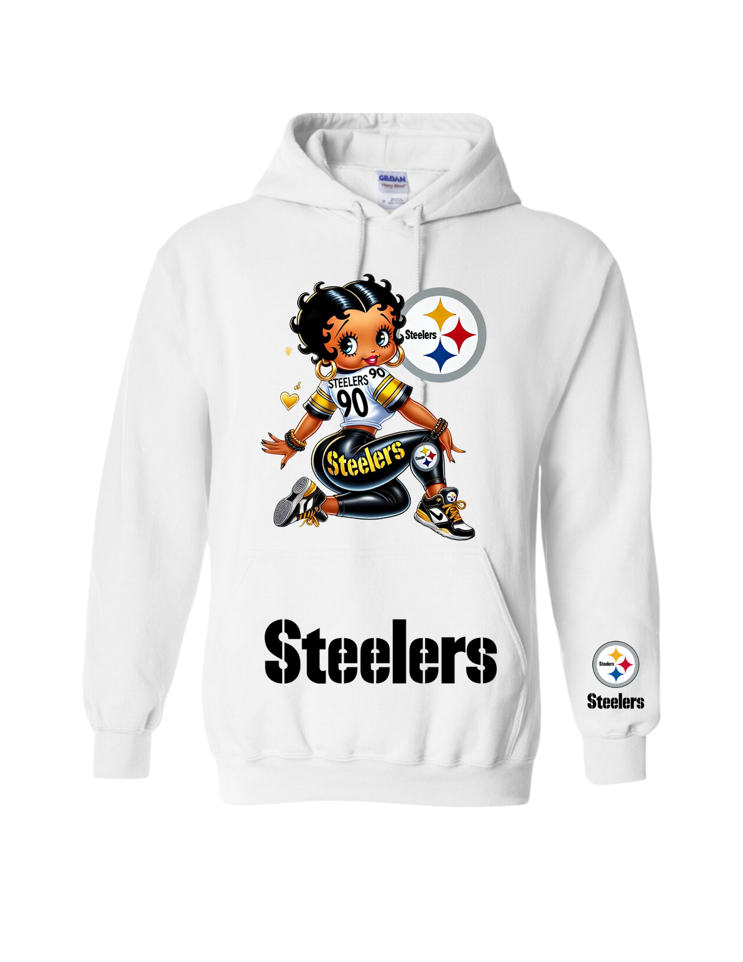 Football Team Hoodie - Front design on knee