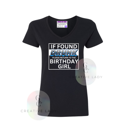 Birthday Gang Shirts - Drunken/Sober V-Neck