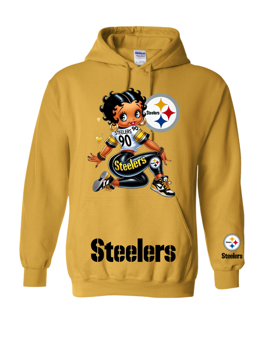 Football Team Hoodie - Front design on knee